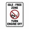 Lynch Sign 10 in. x 14 in. Idle Free Zone Sign Printed on More Durable Thicker Longer Lasting Plastic Styrene -Nostalgic Warehouse Sales red lynch sign traffic signs r 278 64 1000