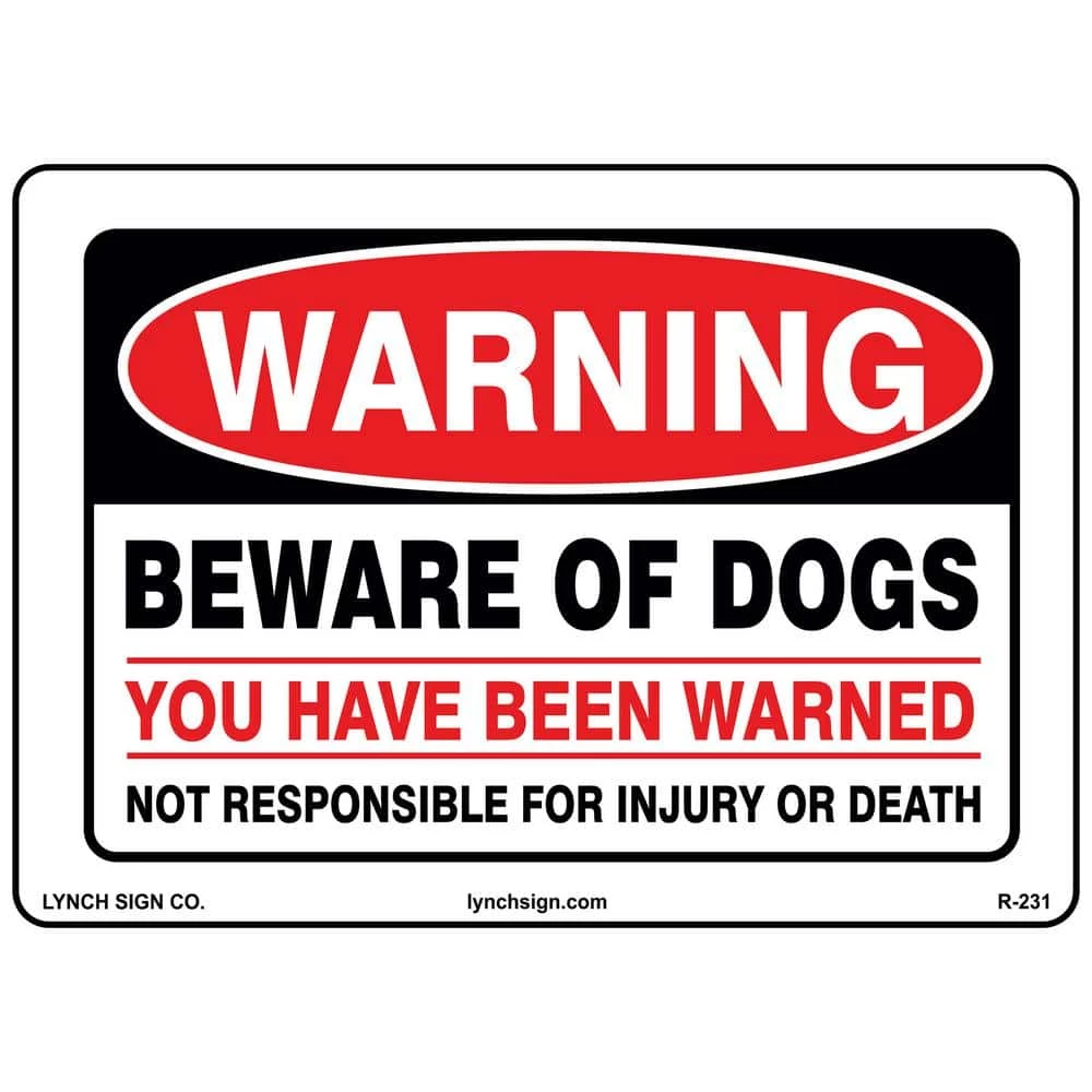 Lynch Sign 14 in. x 10 in. Warning Beware Of Dogs Sign Printed on More Durable Thicker Longer Lasting Styrene Plastic 3 Lynch Sign 14 in. x 10 in. Warning Beware Of Dogs Sign Printed on More Durable Thicker Longer Lasting Styrene Plastic