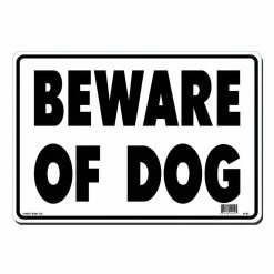 Lynch Sign 14 in. x 10 in. Beware of Dog Sign Printed on More Durable, Thicker, Longer Lasting Styrene Plastic