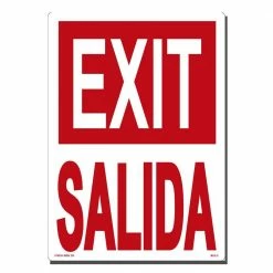 Lynch Sign 10 in. x 14 in. Exit/Salida Sign Printed on More Durable, Thicker, Longer Lasting Styrene Plastic