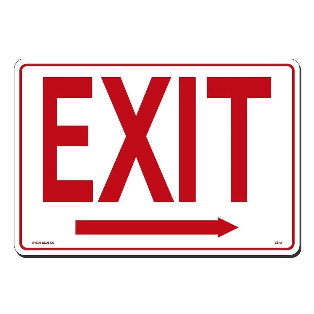 Lynch Sign 14 in. x 10 in. Exit with Arrow Right Sign Printed on More Durable, Thicker, Longer Lasting Styrene Plastic 3 Lynch Sign 14 in. x 10 in. Exit with Arrow Right Sign Printed on More Durable, Thicker, Longer Lasting Styrene Plastic