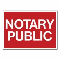 Lynch Sign 20 in. x 14 in. Notary Public Sign Printed on More Durable, Thicker, Longer Lasting Styrene Plastic