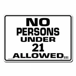 Lynch Sign 14 in. x 10 in. No Persons under 21 Allowed Sign Printed on More Durable, Thicker, Longer Lasting Styrene Plastic