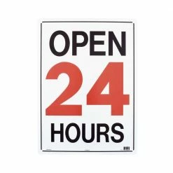 Lynch Sign 15 in. x 21 in. Open 24 Hours Sign Printed on More Durable, Thicker, Longer Lasting Styrene Plastic 8 Lynch Sign 15 in. x 21 in. Open 24 Hours Sign Printed on More Durable, Thicker, Longer Lasting Styrene Plastic -Nostalgic Warehouse Sales white lynch sign business signs r 1b 40 1000