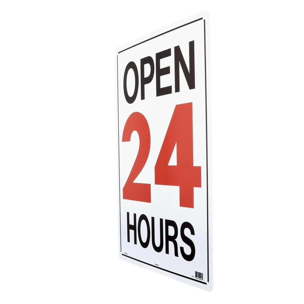 Lynch Sign 15 in. x 21 in. Open 24 Hours Sign Printed on More Durable, Thicker, Longer Lasting Styrene Plastic 4 Lynch Sign 15 in. x 21 in. Open 24 Hours Sign Printed on More Durable, Thicker, Longer Lasting Styrene Plastic - Image 2