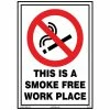 Lynch Sign 7 in. x 10 in. Smoke Free Workplace Sign Printed on More Durable Longer-Lasting Thicker Styrene Plastic.