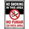 Lynch Sign 10 in. x 14 in. No Smoking Bilingual Sign Printed on More Durable Longer-Lasting Thicker Styrene Plastic. -Nostalgic Warehouse Sales white lynch sign no smoking signs ss 30 64 1000