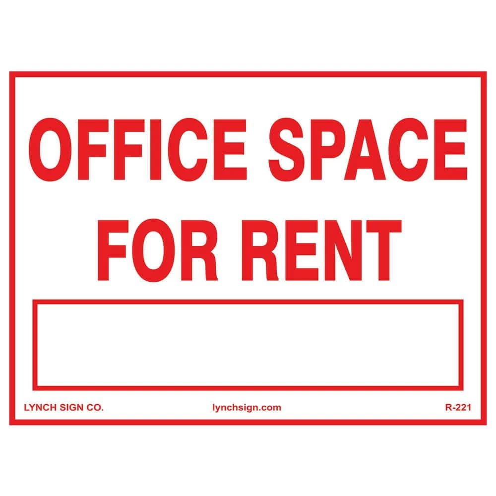 Lynch Sign 18 in. x 12 in. Office For Rent Sign Printed on More Durable Thicker Longer Lasting Styrene Plastic 3 Lynch Sign 18 in. x 12 in. Office For Rent Sign Printed on More Durable Thicker Longer Lasting Styrene Plastic