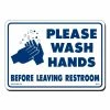Lynch Sign 10 in. x 7 in. Please Wash Hands Sign Printed on More Durable, Thicker, Longer Lasting Styrene Plastic -Nostalgic Warehouse Sales white lynch sign restroom signs rr 11 64 1000