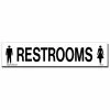 Lynch Sign 9 in. x 2 in. Restroom with Symbol Sign Printed on More Durable, Thicker, Longer Lasting Styrene Plastic -Nostalgic Warehouse Sales white lynch sign restroom signs rr 5 64 1000