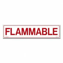 Lynch Sign 21 in. x 5 in. Decal Red on White Sticker Flammable