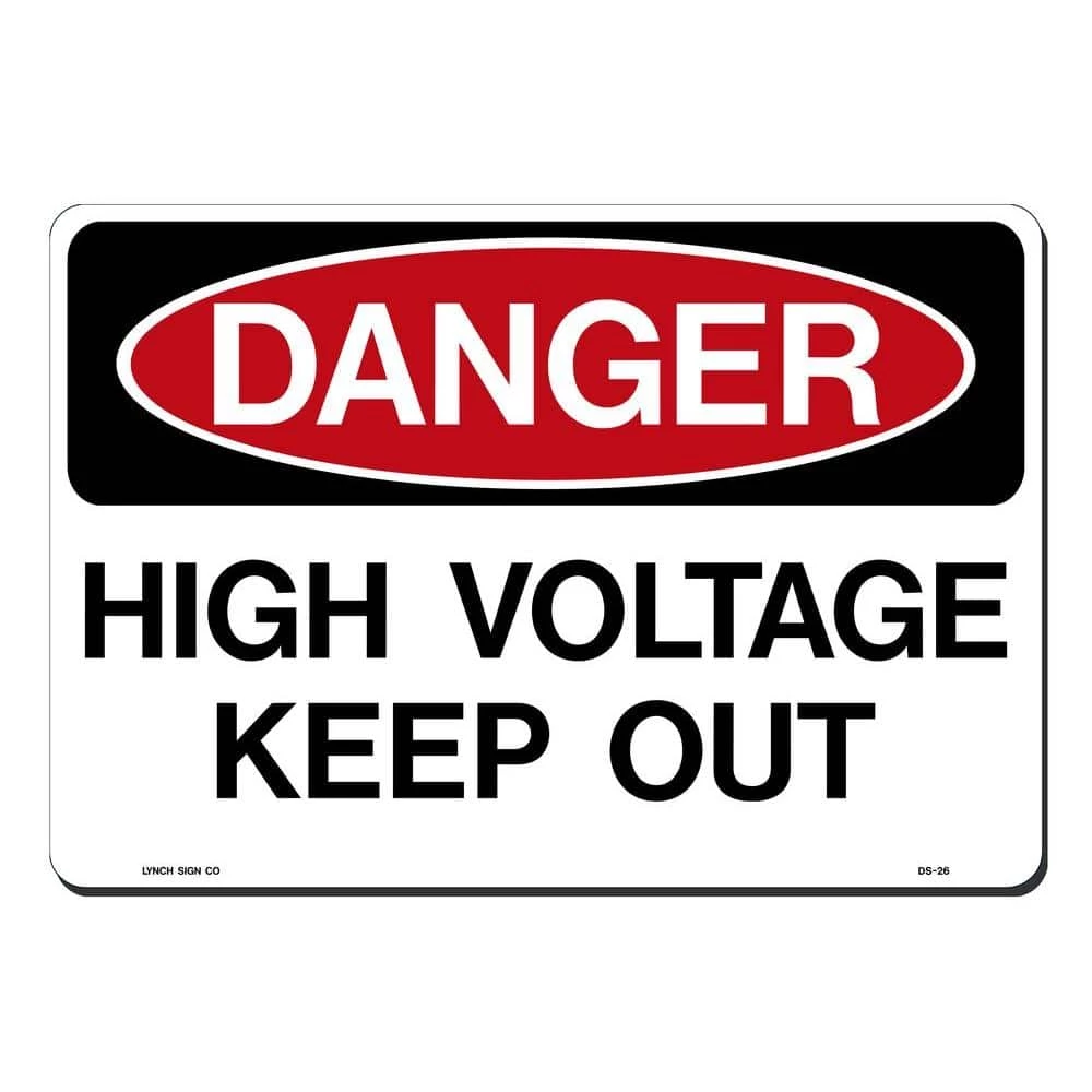 Lynch Sign 14 in. x 10 in. Danger High Voltage Sign Printed on More Durable, Thicker, Longer Lasting Styrene Plastic 3 Lynch Sign 14 in. x 10 in. Danger High Voltage Sign Printed on More Durable, Thicker, Longer Lasting Styrene Plastic