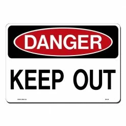 Lynch Sign 14 in. x 10 in. Danger Keep Out Sign Printed on More Durable, Thicker, Longer Lasting Styrene Plastic