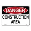 Lynch Sign 14 in. x 10 in. Danger Construction Area Sign Printed on More Durable, Thicker, Longer Lasting Styrene Plastic -Nostalgic Warehouse Sales white lynch sign safety signs ds 46 64 1000