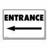 Lynch Sign 14 in. x 10 in. Entrance with Arrow Left Sign Printed on More Durable, Thicker, Longer Lasting Styrene Plastic -Nostalgic Warehouse Sales white lynch sign safety signs en 3 64 1000