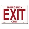 Lynch Sign 14 in. x 10 in. Emergency Exit Only Sign Printed on More Durable, Thicker, Longer Lasting Styrene Plastic