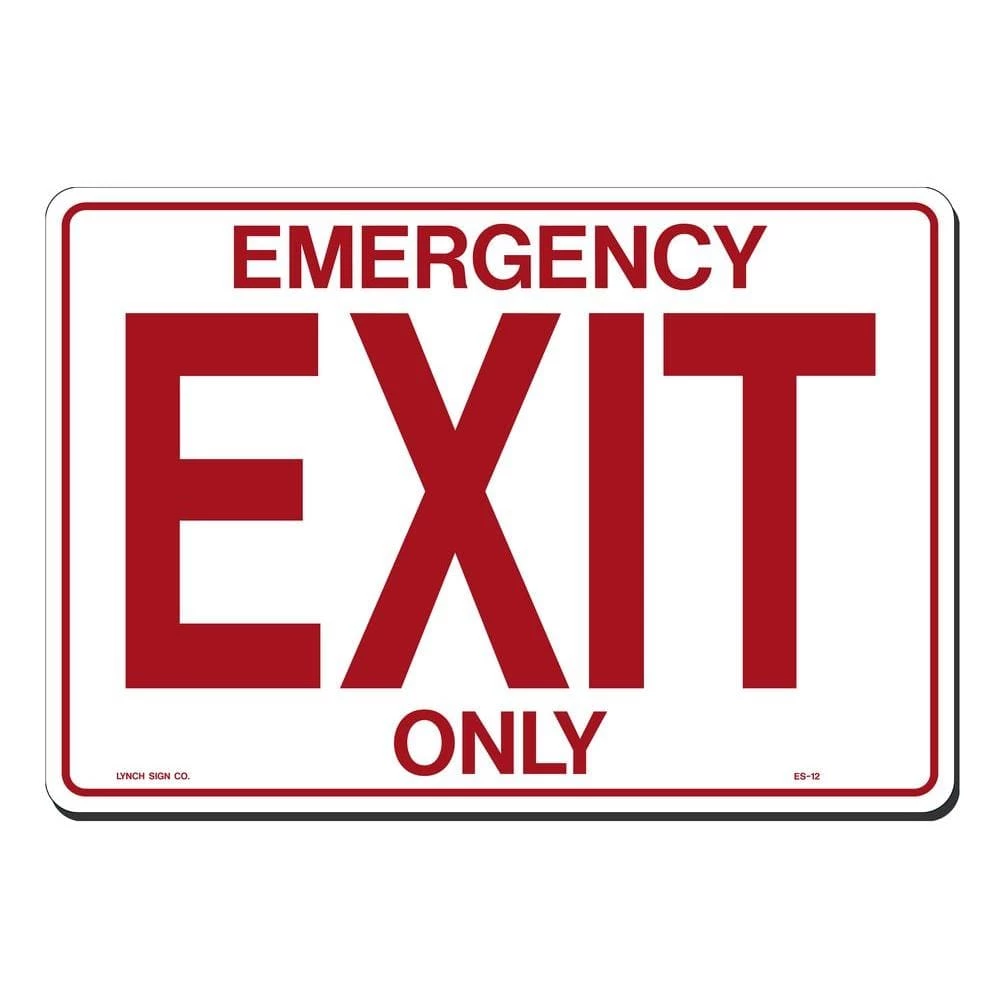 Lynch Sign 14 in. x 10 in. Emergency Exit Only Sign Printed on More Durable, Thicker, Longer Lasting Styrene Plastic 3 Lynch Sign 14 in. x 10 in. Emergency Exit Only Sign Printed on More Durable, Thicker, Longer Lasting Styrene Plastic