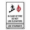 Lynch Sign 7 in. x 10 in. In Case of Fire Do Not Use Elevator Sign Printed on More Durable, Thicker, Longer Lasting Styrene Plastic -Nostalgic Warehouse Sales white lynch sign safety signs fes 43 64 1000