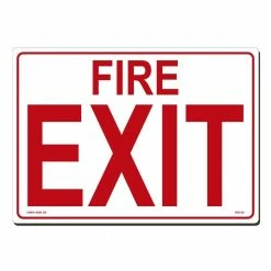 Lynch Sign 14 in. x 10 in. Fire Exit Sign Printed on More Durable, Thicker, Longer Lasting Styrene Plastic