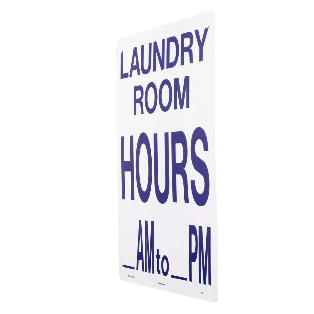 Lynch Sign 10 in. x 14 in. Laundry Room Hours AM - PM Sign Printed on More Durable, Thicker, Longer Lasting Styrene Plastic 5 Lynch Sign 10 in. x 14 in. Laundry Room Hours AM - PM Sign Printed on More Durable, Thicker, Longer Lasting Styrene Plastic - Image 3