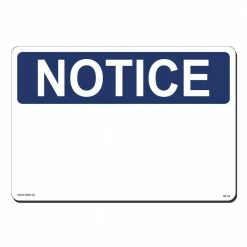 Lynch Sign 14 in. x 10 in. Notice Sign with Blank Space Printed on More Durable, Thicker, Longer Lasting Styrene Plastic