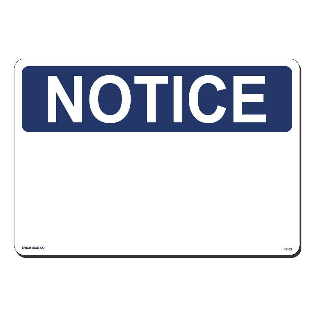 Lynch Sign 14 in. x 10 in. Notice Sign with Blank Space Printed on More Durable, Thicker, Longer Lasting Styrene Plastic 3 Lynch Sign 14 in. x 10 in. Notice Sign with Blank Space Printed on More Durable, Thicker, Longer Lasting Styrene Plastic