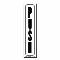 Lynch Sign 1 in. x 7 in. Decal Black on White Sticker Push