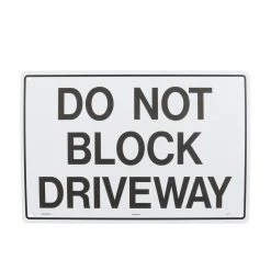 Lynch Sign 18 in. x 12 in. Do Not Block Driveway Sign Printed on More Durable, Thicker, Longer Lasting Styrene Plastic -Nostalgic Warehouse Sales white lynch sign safety signs pl 10 e1 1000