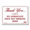 Lynch Sign 10 in. x 7 in. Thank You For Not Smoking Sign Printed on More Durable, Thicker, Longer Lasting Styrene Plastic -Nostalgic Warehouse Sales white lynch sign safety signs r 15 64 1000