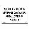 Lynch Sign 14 in. x 10 in. No Open Alcohol on Premises Sign Printed on More Durable, Thicker, Longer Lasting Styrene Plastic -Nostalgic Warehouse Sales white lynch sign safety signs r 183 64 1000