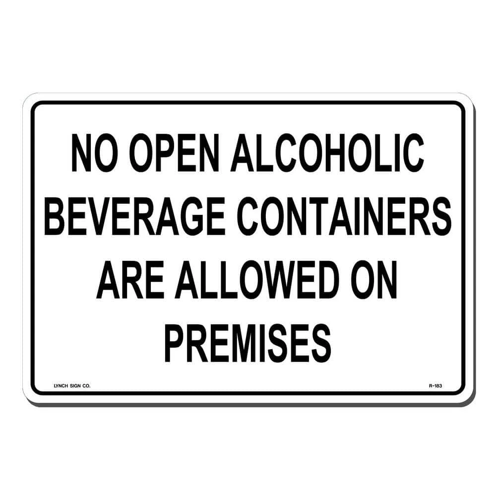 Lynch Sign 14 in. x 10 in. No Open Alcohol on Premises Sign Printed on More Durable, Thicker, Longer Lasting Styrene Plastic 3 Lynch Sign 14 in. x 10 in. No Open Alcohol on Premises Sign Printed on More Durable, Thicker, Longer Lasting Styrene Plastic