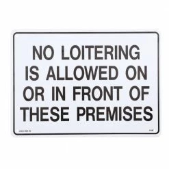 Lynch Sign 14 in. x 10 in. No Loitering is Allowed Sign Printed on More Durable, Thicker, Longer Lasting Styrene Plastic -Nostalgic Warehouse Sales white lynch sign safety signs r 184 a0 1000
