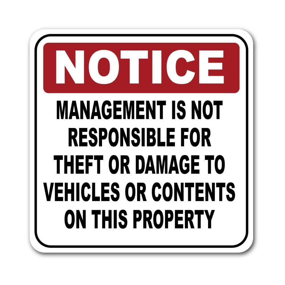 Lynch Sign 7 in. x 7 in. Not Responsible For Damage Sign Printed on More Durable Thicker Longer Lasting Styrene Plastic 3 Lynch Sign 7 in. x 7 in. Not Responsible For Damage Sign Printed on More Durable Thicker Longer Lasting Styrene Plastic