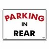 Lynch Sign 20 in. x 14 in. Parking in Rear Sign Printed on More Durable, Thicker, Longer Lasting Styrene Plastic -Nostalgic Warehouse Sales white lynch sign safety signs r 58 64 1000
