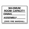 Lynch Sign 14 in. x 10 in. Maximum Room Capacity - Dining Sign Printed on More Durable, Thicker, Longer Lasting Styrene Plastic -Nostalgic Warehouse Sales white lynch sign safety signs r 98 64 1000