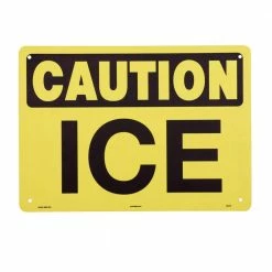 Lynch Sign 14 in. x 10 in. Ice Sign Printed on More Durable, Thicker, Longer Lasting Styrene Plastic -Nostalgic Warehouse Sales yellow lynch sign safety signs cs 72 a0 1000